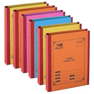 SNDIA 6 Pack Spring Files File A4 Size Paper Cobra File Document Holder Certificates Holder- Color May Vary (35 x 26 x 3.5 cm)
