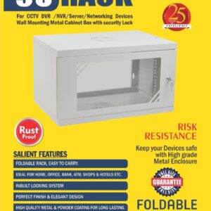 9U DVR / NVR Wall Mount Rack – Secure & Space-Efficient